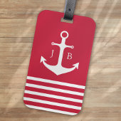 Red Anchor Monogram Cruiseschip Bagagelabel