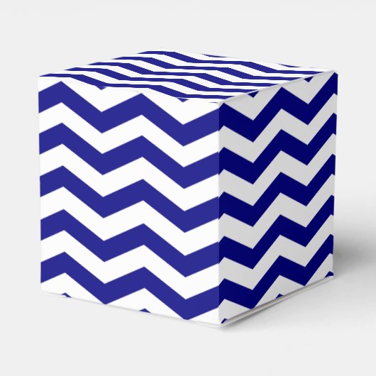 Red Anchor Nautical Chevron Stripes Bedankdoosjes (Achterkant)