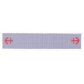 Red Anchor op het gerangschikte gingham Patroon Medium Tafelloper (Horizontaal)