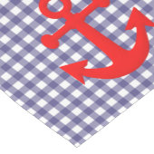 Red Anchor op het gerangschikte gingham Patroon Medium Tafelloper (Hoek)