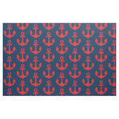 Red Anchor op Navy Blue Background Pattern Stof (Fat Quarter)