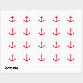 Red Anchor Ronde Sticker (Vel)