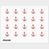 Red Anchor Vierkante Sticker (Vel)