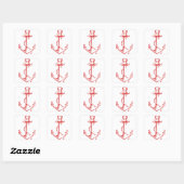 Red Anchor Vierkante Sticker (Vel)