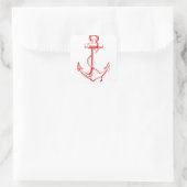 Red Anchor Vierkante Sticker (Tas)