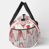 Red Ancient Print Duffel Bag Plunjezak (Rechts)