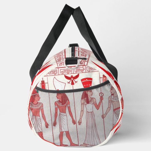Red Ancient Print Duffel Bag Plunjezak (Rechts)