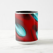 Red and Aqua Abstract Mok (Midden)