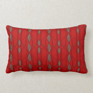 Red and Beige Funky Pattern Kussen