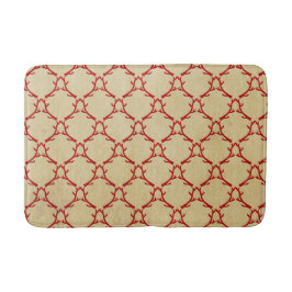 Red and Beige Woodland Antler Bath Mat