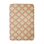 Red and Beige Woodland Antler Bath Mat (Voorkant Verticaal)