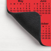 Red and Black 2026 Calendar Muismat (Hoek)