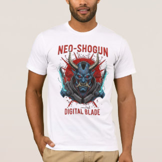 Red and Black Aesthetic Cyberpunk Head Design T-shirt