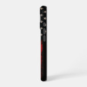 Red and Black American Flag iPhone 16 Hoesje (Linkerkant)