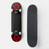 Red And Black Anarchy Original Art Persoonlijk Skateboard (Voorkant)