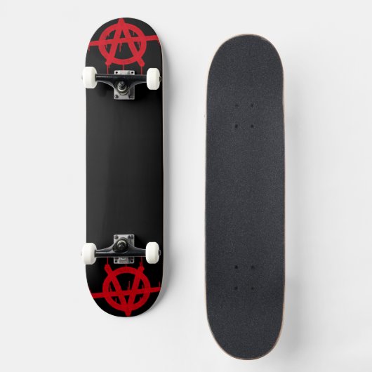 Red And Black Anarchy Original Art Persoonlijk Skateboard (Voorkant)