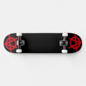 Red And Black Anarchy Original Art Persoonlijk Skateboard (Horizontaal)