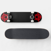 Red And Black Anarchy Original Art Persoonlijk Skateboard (Horizontaal)