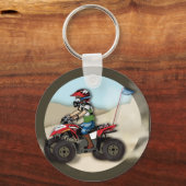 Red and Black ATV Kid Sleutelhanger (Voorkant)