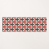 Red and Black Baroque Fleur-de-lis Pattern Design  Yogamat (Voorkant (horizontaal))