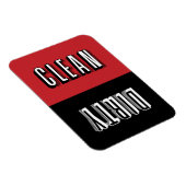 Red and Black Block Modern Typography Dishwasher Magneet (Rechterzijde)