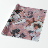 Red and Black Brecciated Marble Stone Texture with Cadeaupapier (Uitgerold)