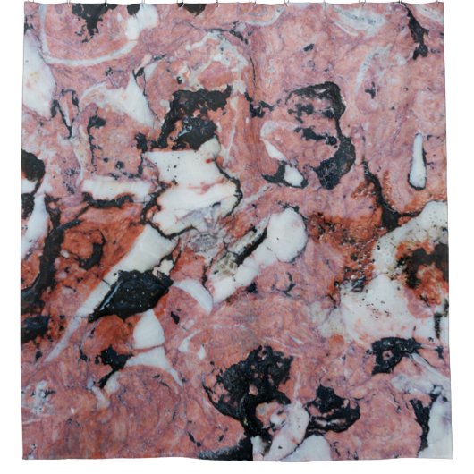 Red and Black Brecciated Marble Stone Texture with Douchegordijn (Voorkant)