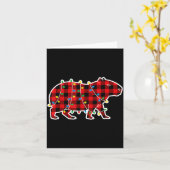 Red And Black Buffalo Plaid Capybara Christmas Lig Kaart (Gele Bloem)