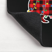 Red And Black Buffalo Plaid Capybara Christmas Lig Muismat (Hoek)