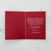 Red and Black Buffalo Plaid Merry Christmas Photo Feestdagen Kaart (Binnen)