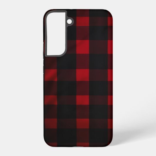 Red and Black Buffalo Plaid Pattern Samsung Galaxy Hoesje (Achterkant)