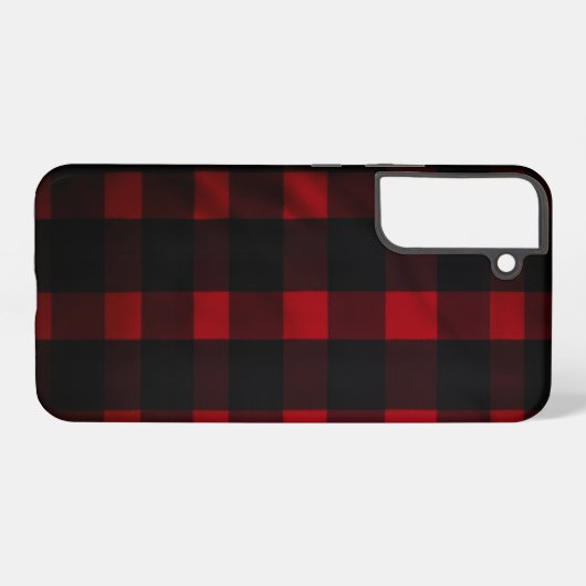 Red and Black Buffalo Plaid Pattern Samsung Galaxy Hoesje (Achterkant horizontaal)