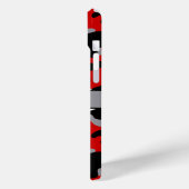 Red and Black Camouflage Personalized Case-Mate iPhone Case (Achterkant / Links)