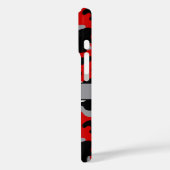 Red and Black Camouflage Personalized Case-Mate iPhone Case (Achterkant / Links)