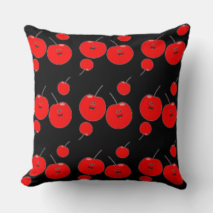 Red and Black Cherry Pattern Kussen