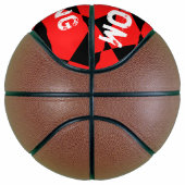 Red and black contemporany art background basketbal (Rechts)