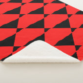 Red and black contemporany art background sherpa deken (3/4)