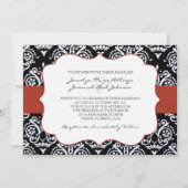 Red and Black Country Damask Patterned Kaart (Voorkant)