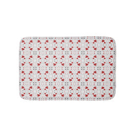 Red and Black Doodle Hearts Geometric Love  Badmat