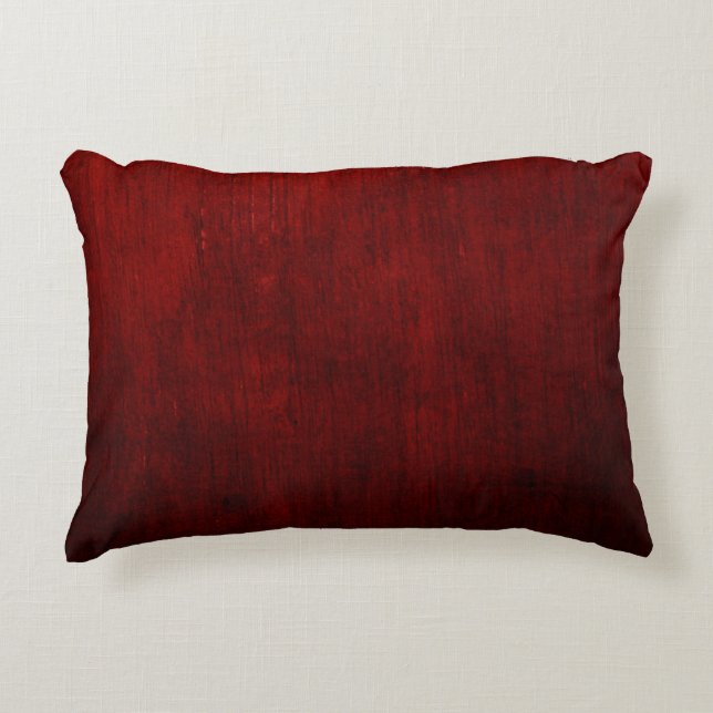 Red and black floral textile accent kussen (Voorkant)