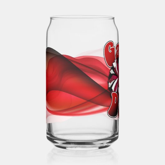 Red and Black Game day Blikvorm Glas (Voorkant)