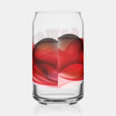 Red and Black Game day Blikvorm Glas (Rechts)