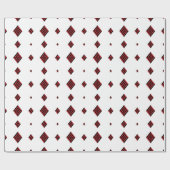 Red and Black Geometric Diamond Pattern Modern Tot Cadeaupapier (Vlak)