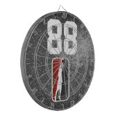Red and Black Glitter Basketball Team Jersey Dartbord (Voorkant Links)