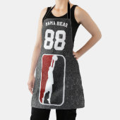 Red and Black Glitter Basketball Team Jersey Schort (Insitu)