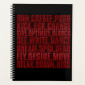 Red and Black Glittery Action Planner (Voorkant)