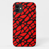Red and Black Gothic Organic Web Pattern Case-Mate iPhone Case (Achterkant)