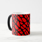 Red and Black Gothic Organic Web Pattern Magische Mok (Voorkant links)