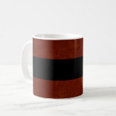 Red and Black Grunge Custom Name JOHN Koffiemok (Voorkant links)