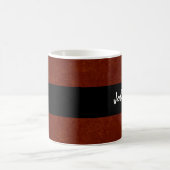 Red and Black Grunge Custom Name JOHN Koffiemok (Center)